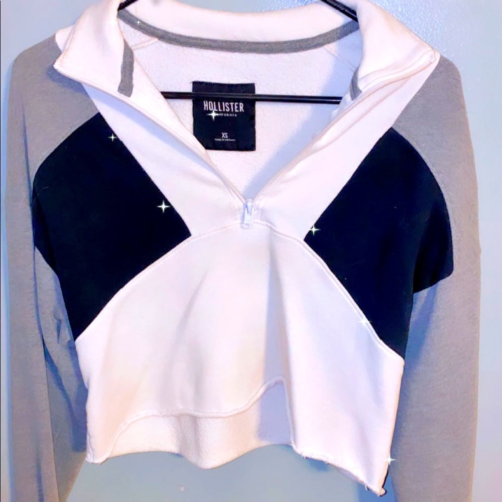 Hollister Crop Half Zip